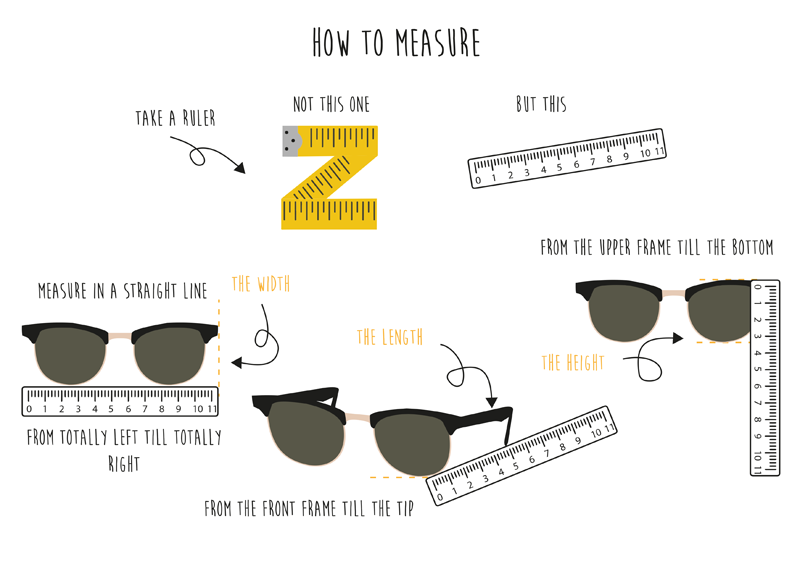 Measuring sunglasses